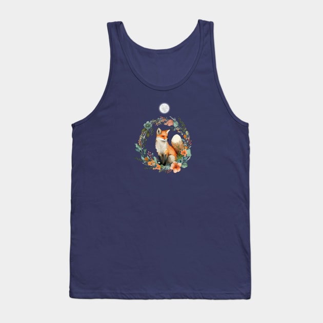 Moon light  fox  t- shirt design Tank Top by IN VOGUE By-Siya